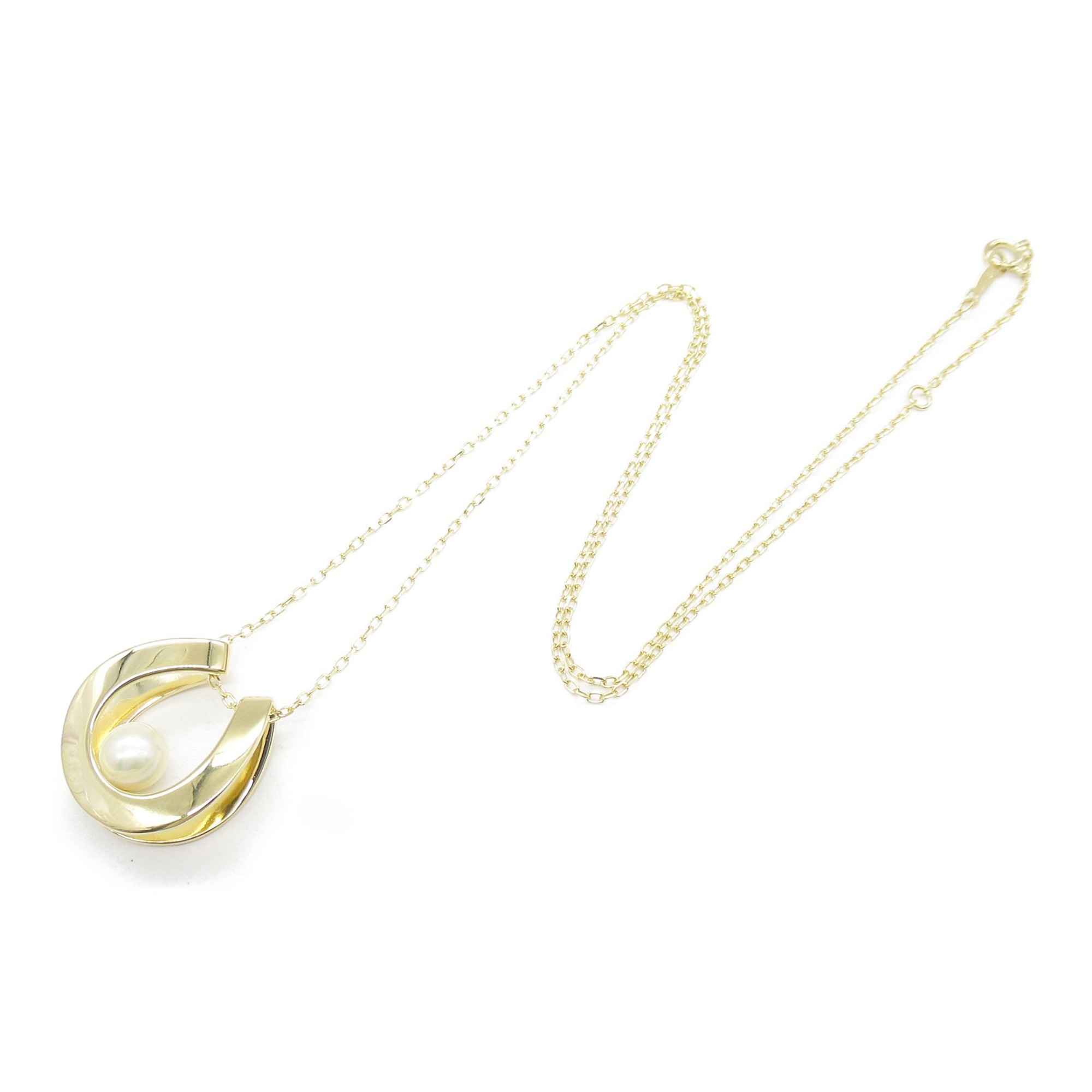 MIKIMOTO Pearl Necklace White K18 (Yellow Gold) Pearl White