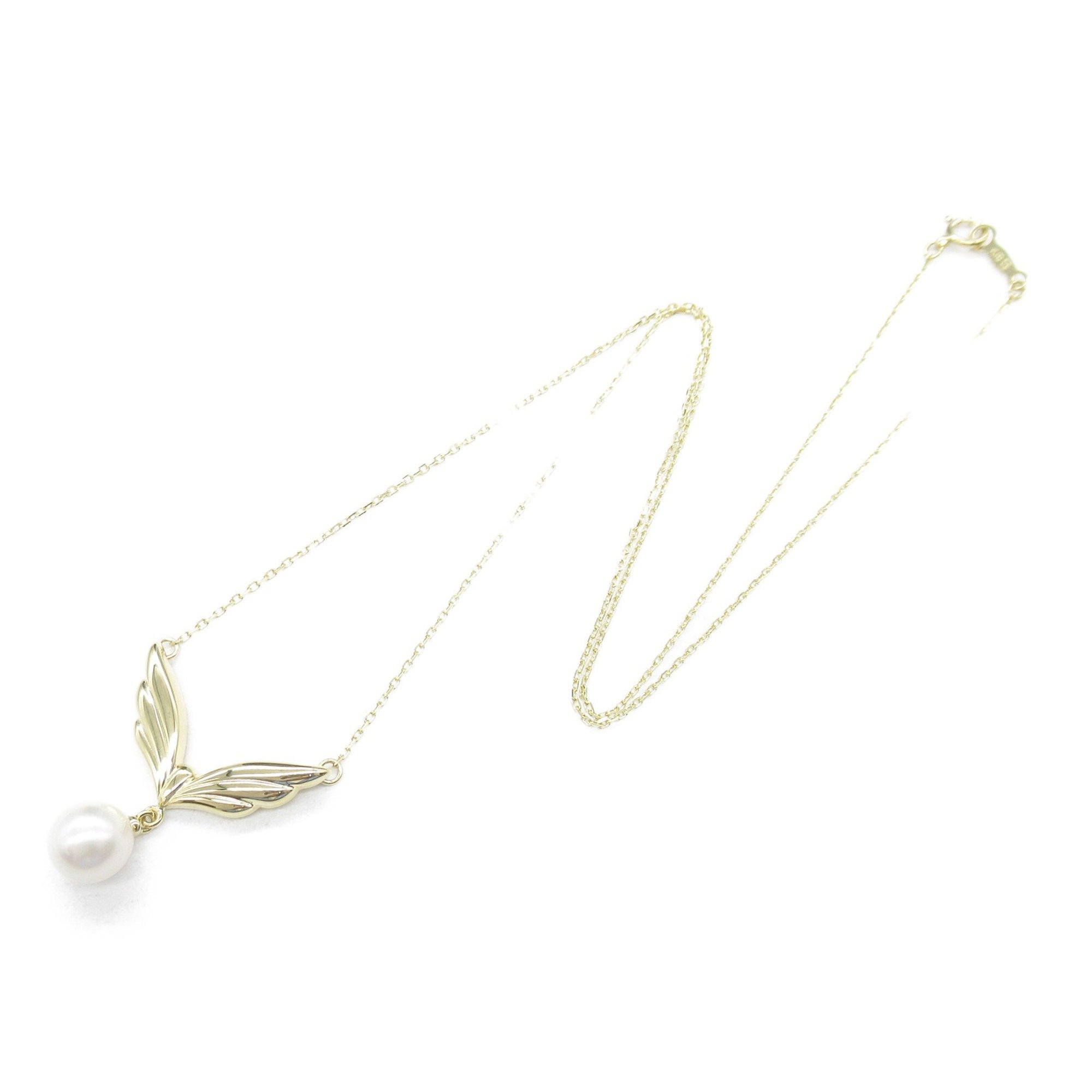 MIKIMOTO Pearl Necklace White K18 (Yellow Gold) Pearl White