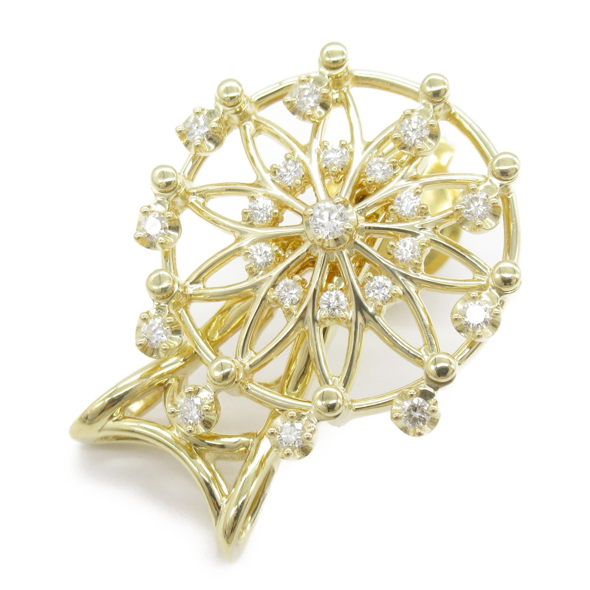 TASAKI Diamond Brooch Clear K18 (Yellow Gold) diamond