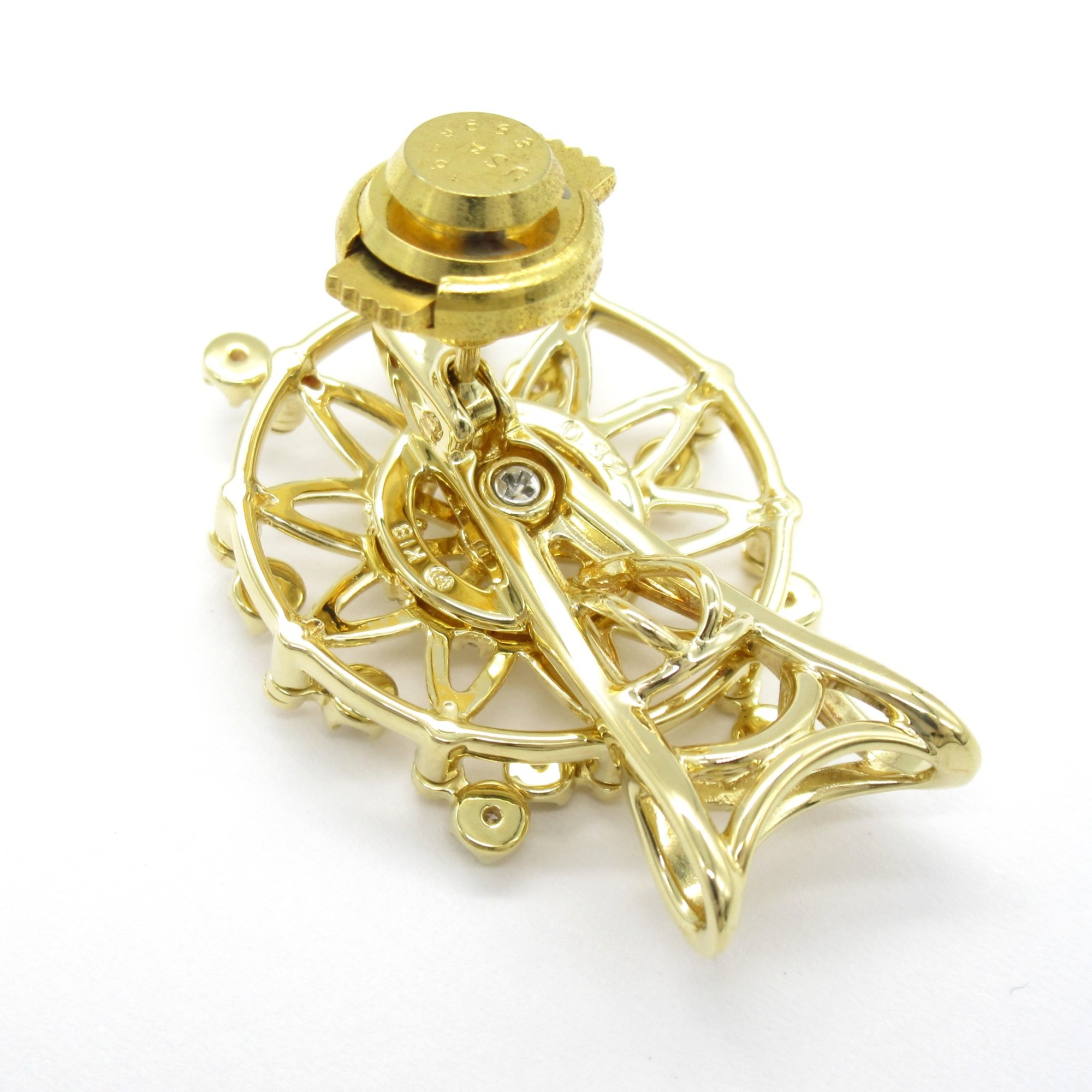 TASAKI Diamond Brooch Clear K18 (Yellow Gold) diamond