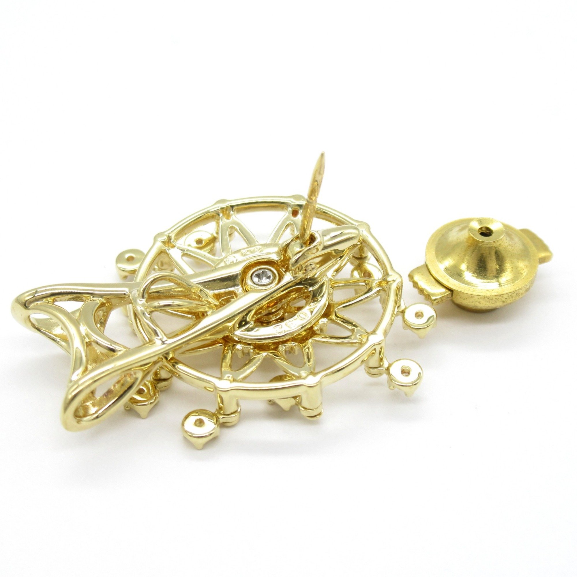 TASAKI Diamond Brooch Clear K18 (Yellow Gold) diamond