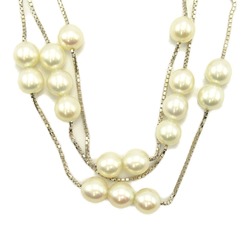 TASAKI Pearl Station Necklace White K18WG(WhiteGold) Pearl White