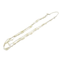 TASAKI Pearl Station Necklace White K18WG(WhiteGold) Pearl White