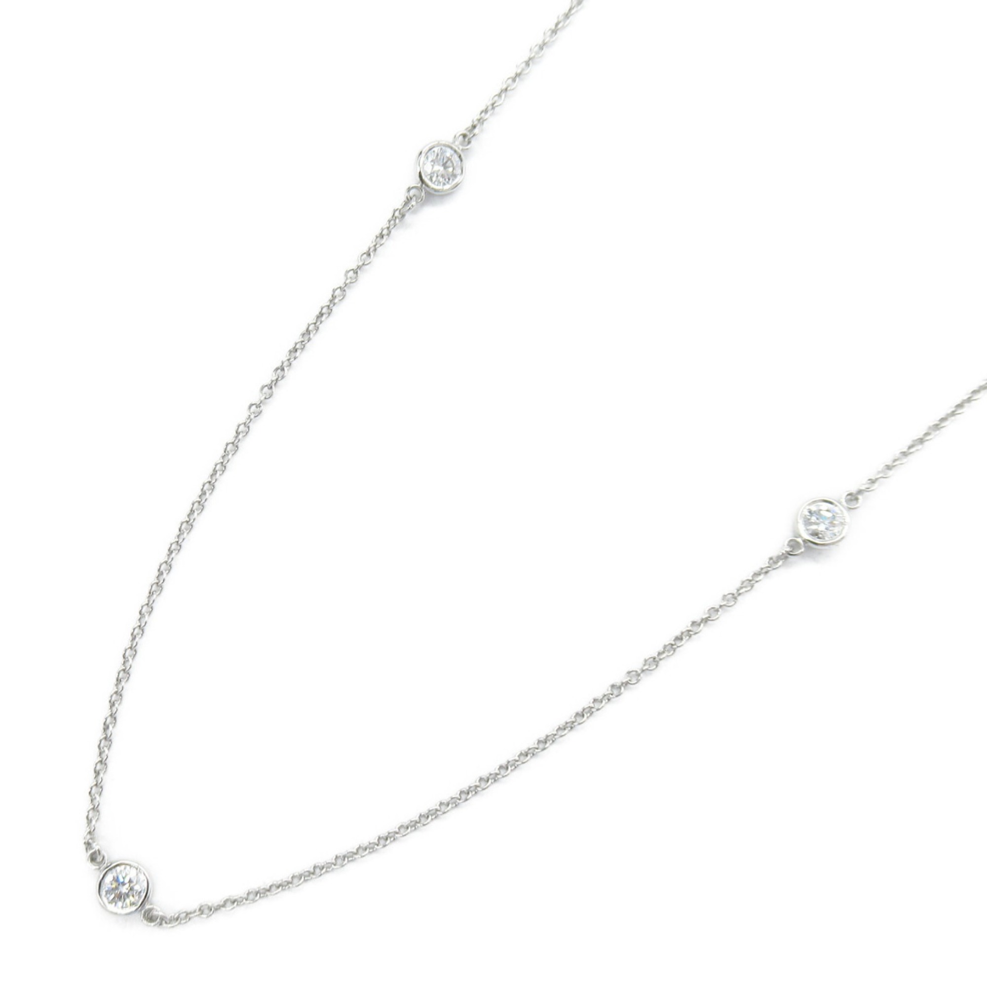 TIFFANY&CO By the Yard Necklace (5P) Necklace Clear Pt950Platinum Clear