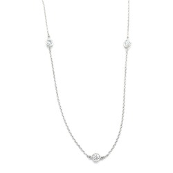 TIFFANY&CO By the Yard Necklace (5P) Necklace Clear Pt950Platinum Clear