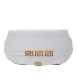 VERSACE business bag clutch bag White Optic White leather 10072281A051341W00V