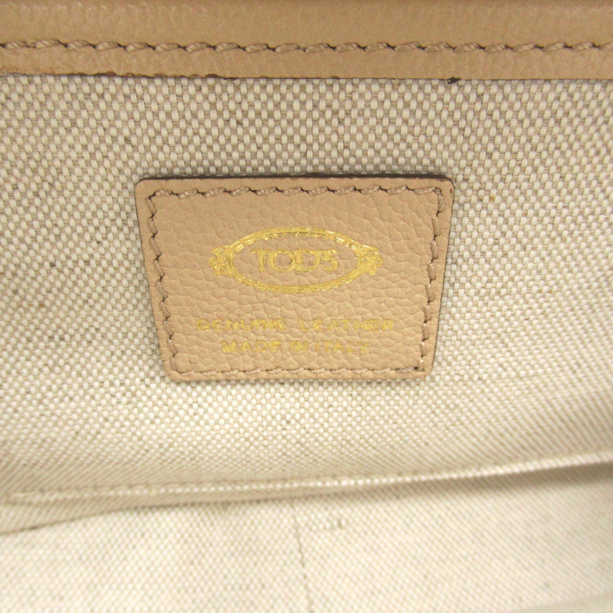 TOD'S 2wayShoulder Bag Beige leather XBWTSAB0100Q8EC600