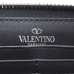 Valentino Round long wallet Black/White leather XY2P0570LVN0NO