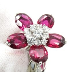 Van Cleef & Arpels Hawaiian Tourmaline Diamond Ring Pink Clear K18WG(WhiteGold) Tourmaline Pink Clear