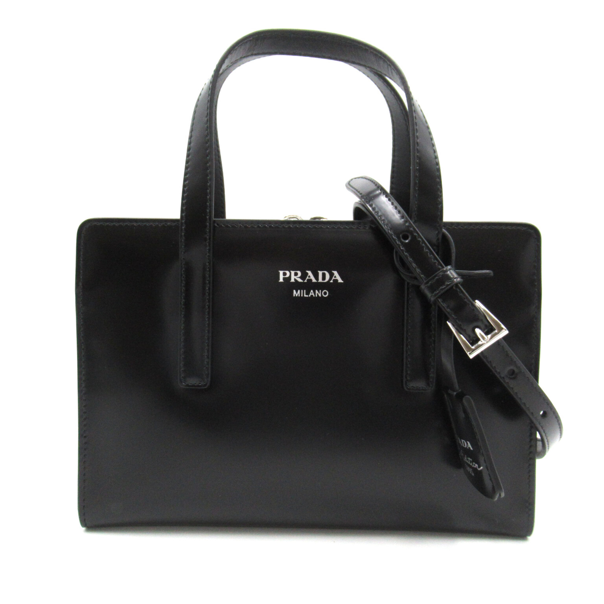 PRADA 2wayShoulder Bag Black leather 1BA357ZO6F0002