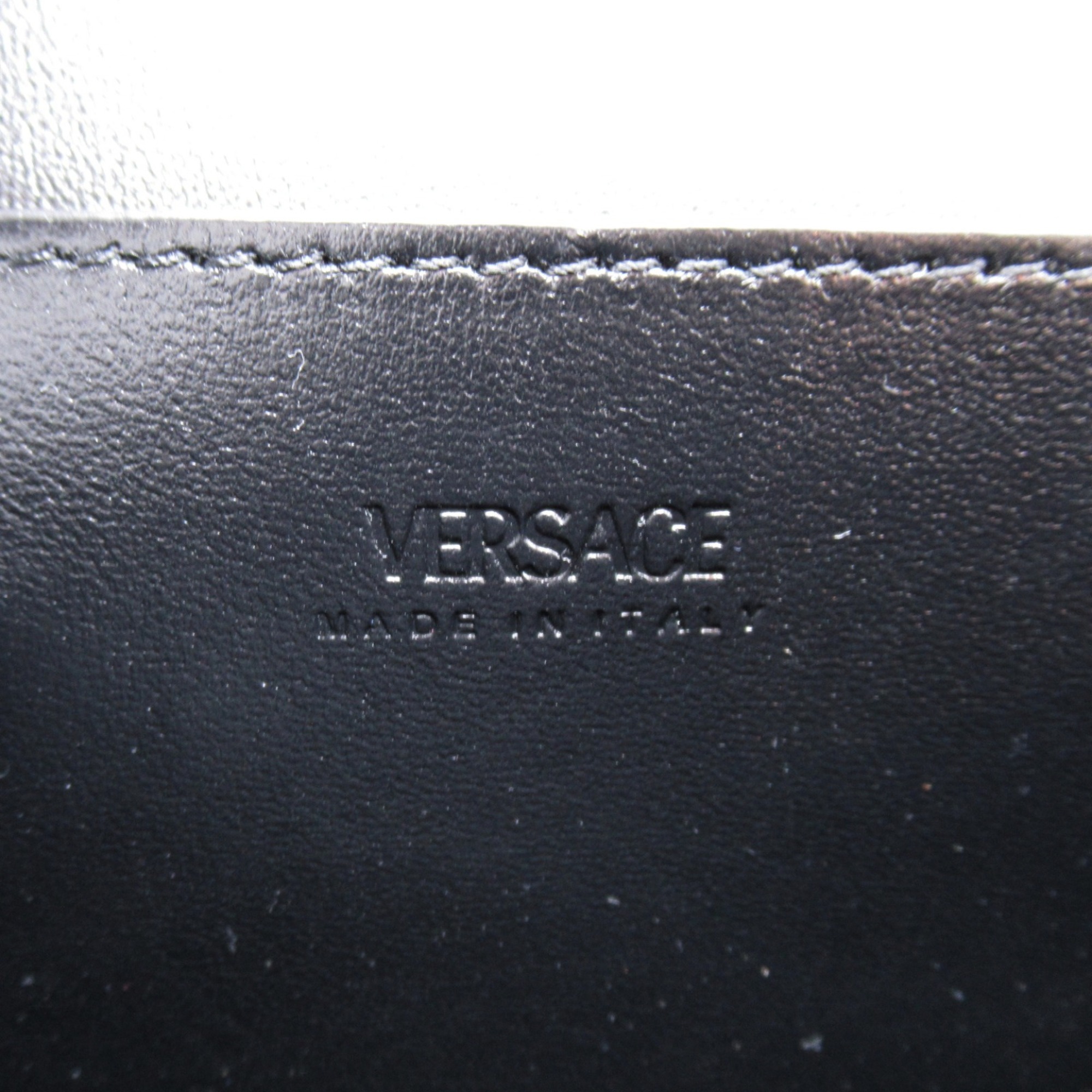 VERSACE business bag clutch bag Black leather 10072281A051341B00V