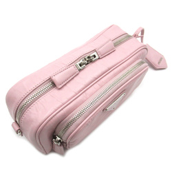 PRADA Nappa Antique Leather Multi-Pocket Shoulder Pink Alabaster Pink leather 1BH198UVLF0E18