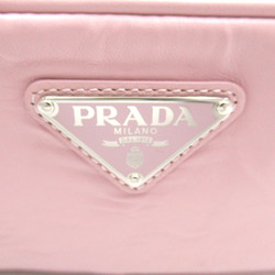 PRADA Nappa Antique Leather Multi-Pocket Shoulder Pink Alabaster Pink leather 1BH198UVLF0E18