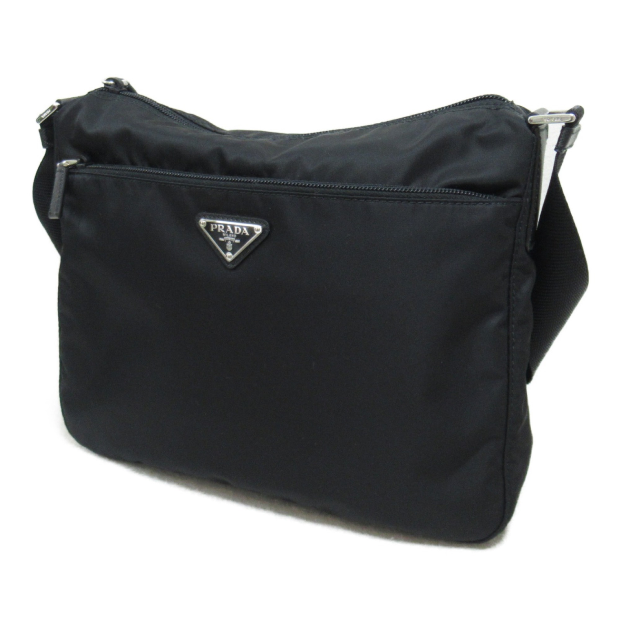 PRADA Shoulder Bag Black Nylon 1BC421