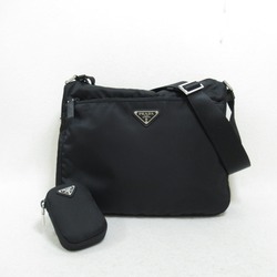 PRADA Shoulder Bag Black Nylon 1BC421