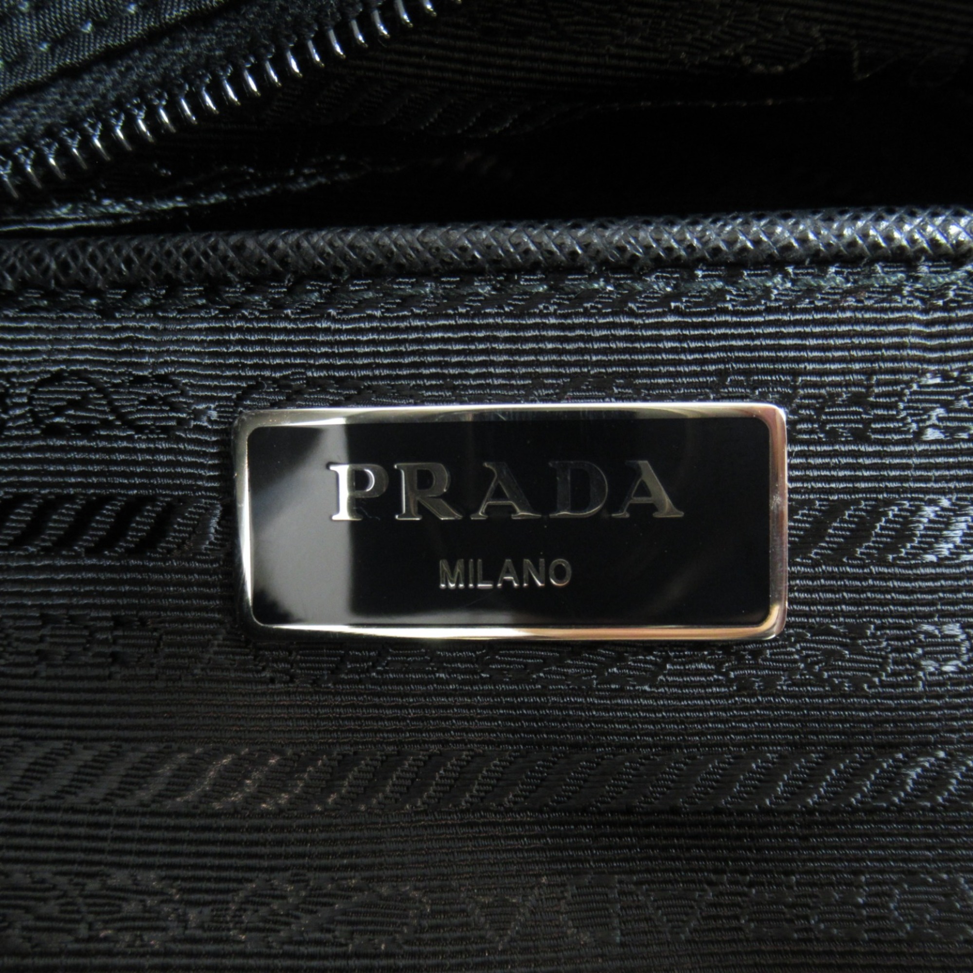 PRADA Shoulder Bag Black Nylon 1BC421