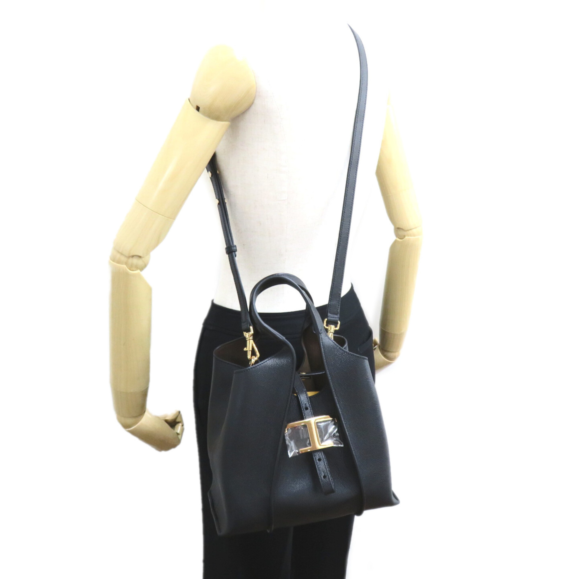 TOD'S T Timeless Leather Shopping Bag Mini 2wayShoulder Bag Black NERO leather XBWTSBA9100Q8EB999