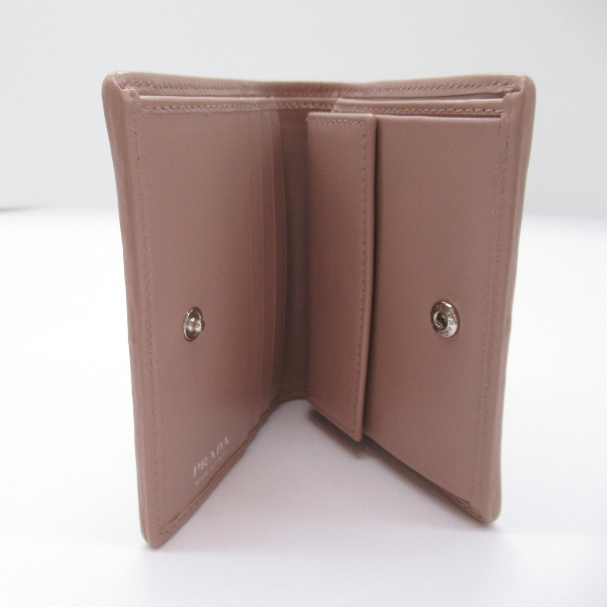 PRADA wallet Pink Pink Beige leather