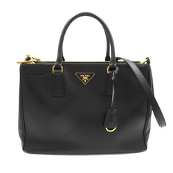 PRADA 2-way tote Black Safiano leather 1BA274