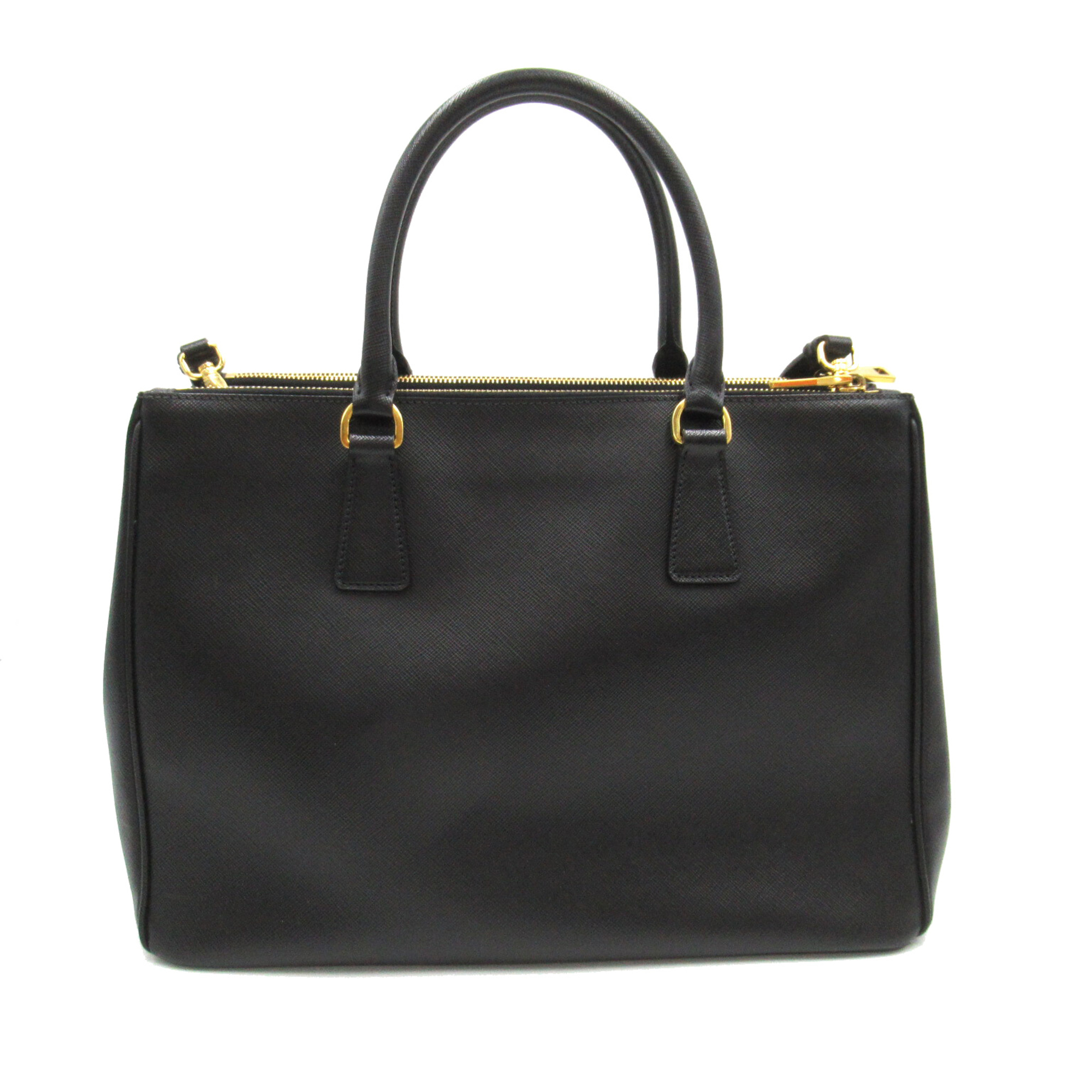 PRADA 2-way tote Black Safiano leather 1BA274