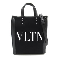 Valentino 2wayShoulder Bag Black nero bianco canvas leather 3Y2B0B78PYY0NI