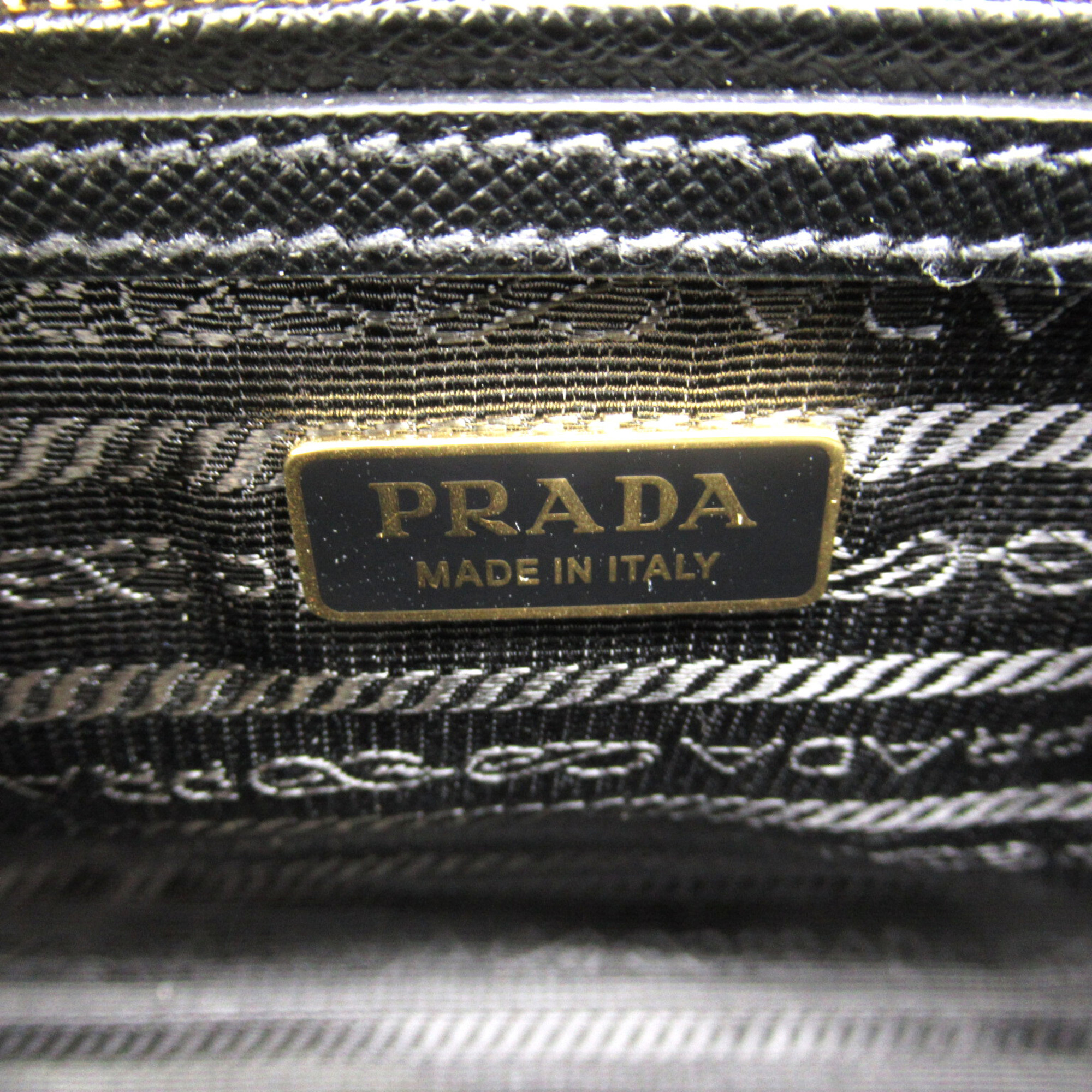 PRADA Saffiano 2way Shoulder Bag Black Safiano leather 1BA906NZVF0002