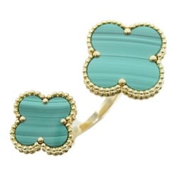 Van Cleef & Arpels Magic Alhambra Entre Les Door Ring Green K18 (Yellow Gold) Malachite Green