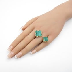 Van Cleef & Arpels Magic Alhambra Entre Les Door Ring Green K18 (Yellow Gold) Malachite Green