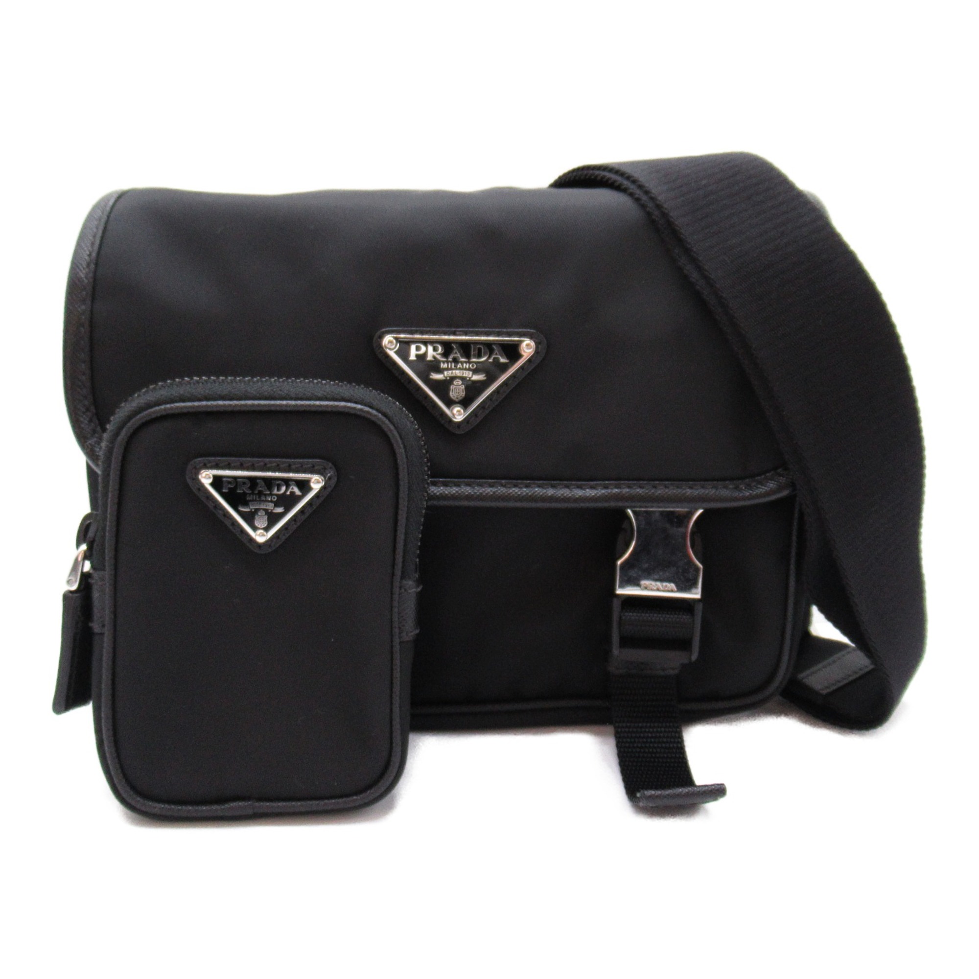 PRADA Shoulder Bag Black Nylon