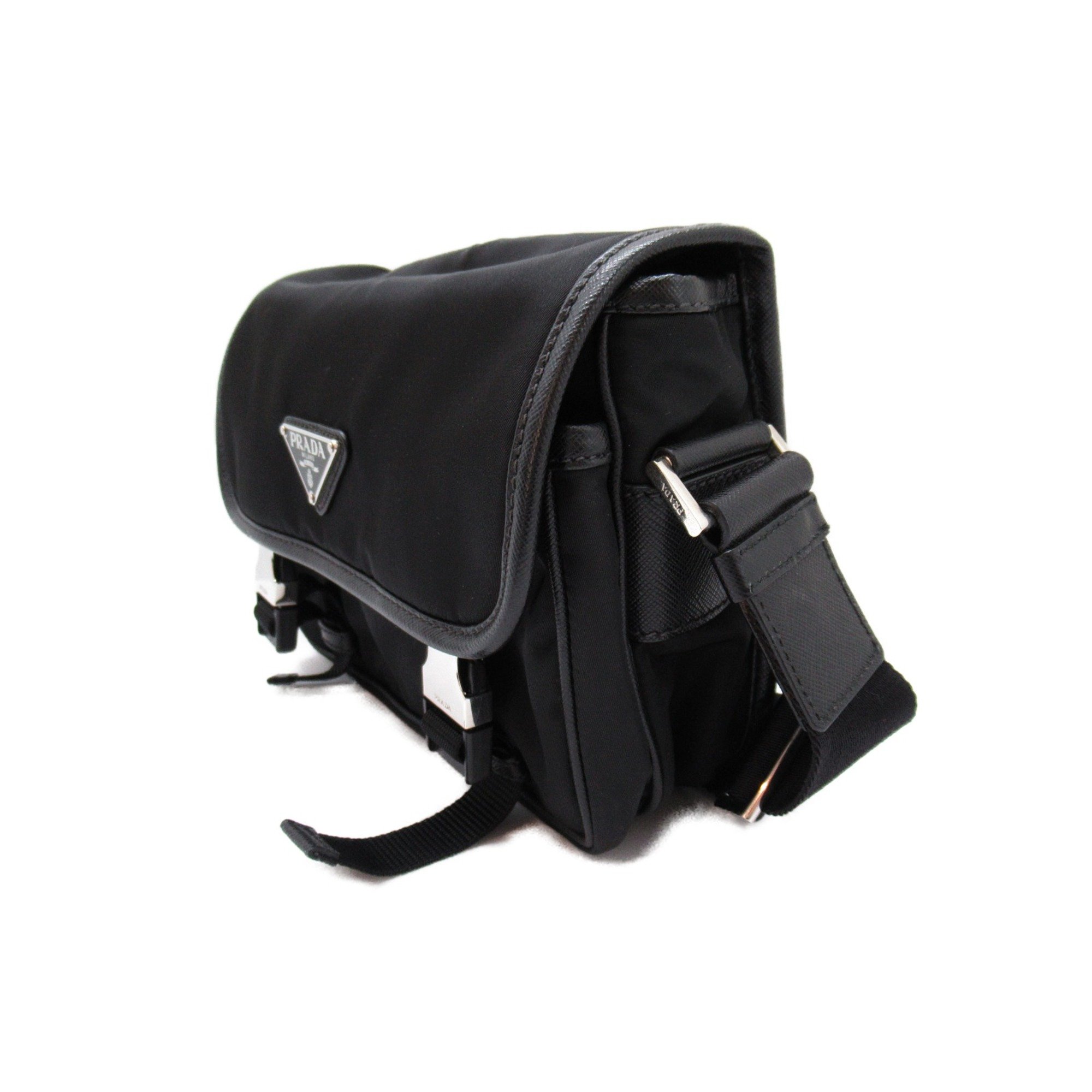 PRADA Shoulder Bag Black Nylon