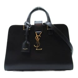 SAINT LAURENT Baby Kabas Shoulder Bag Black leather 568853