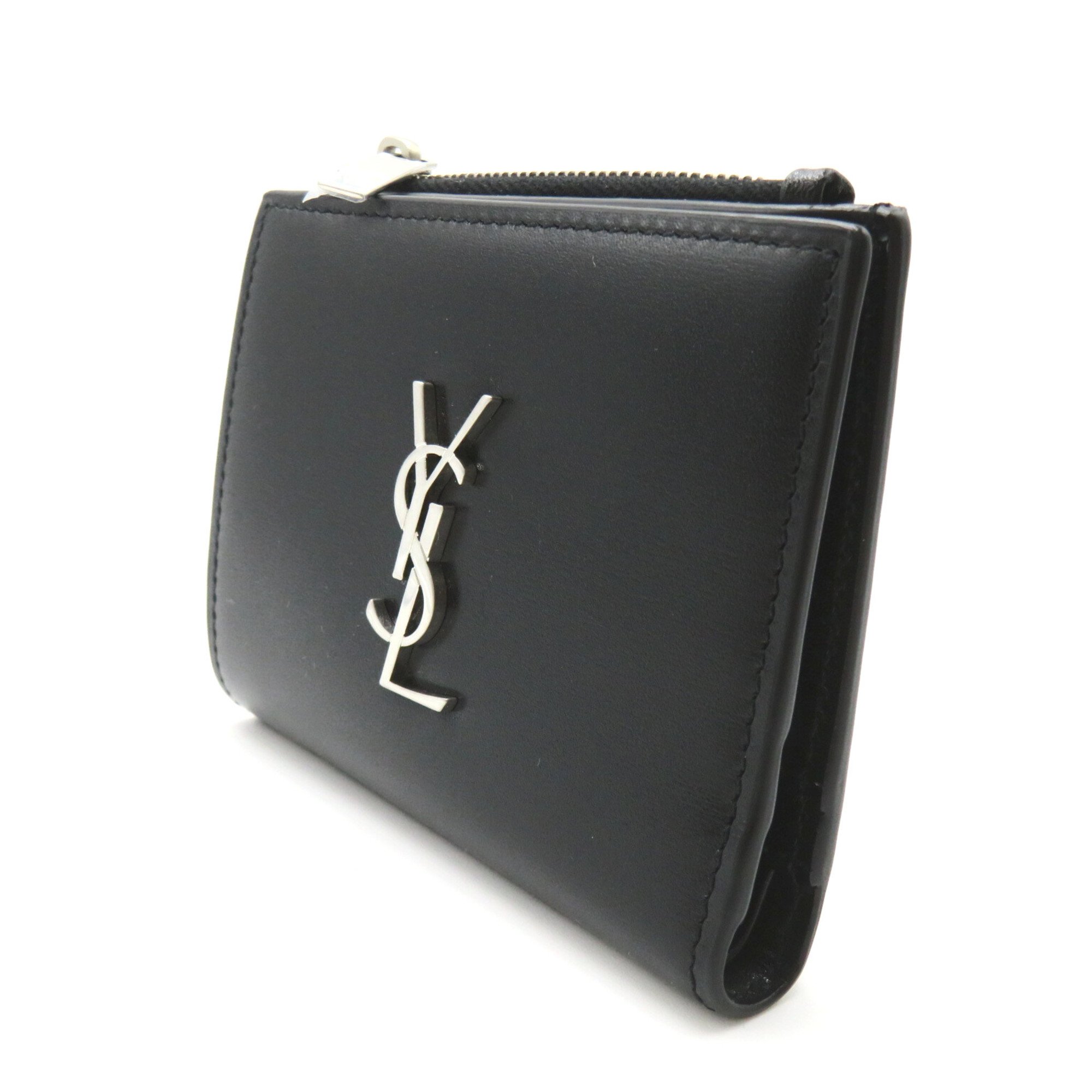 SAINT LAURENT wallet Black NERO leather 5757260SX0E1000