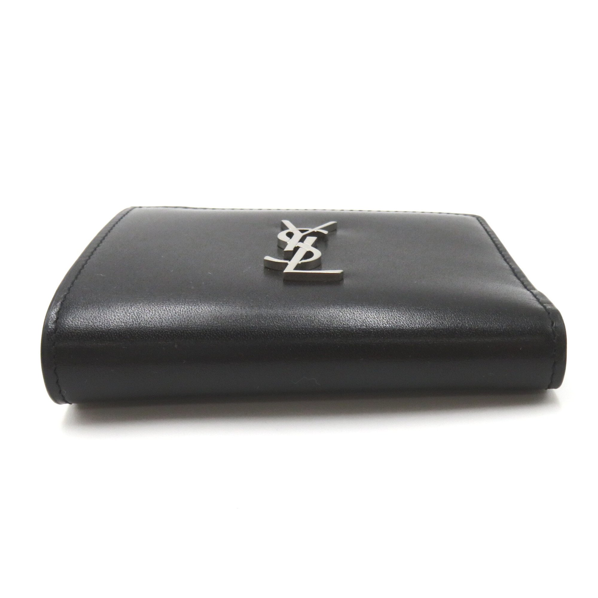 SAINT LAURENT wallet Black NERO leather 5757260SX0E1000