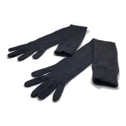 PRADA Long gloves Black cashmere silk