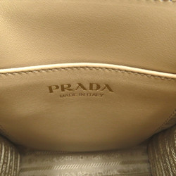 PRADA 2wayShoulder Beige White CORDA/TALCO leather canvas 1BA3552FKLF0J0A