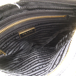 PRADA Shoulder Bag Black canvas 1BH046