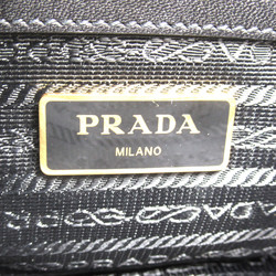 PRADA Shoulder Bag Black canvas 1BH046