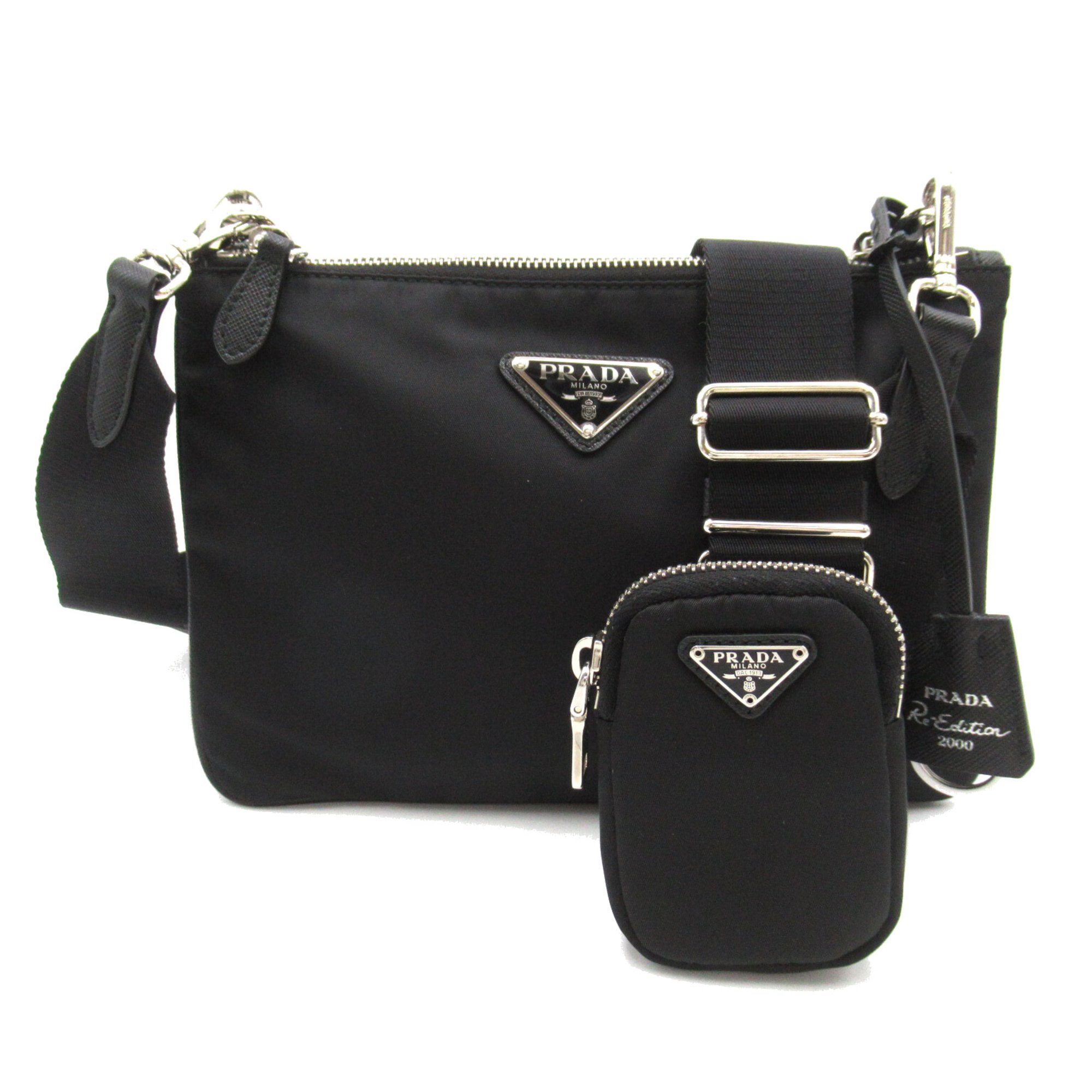 PRADA Shoulder Bag Black Nylon