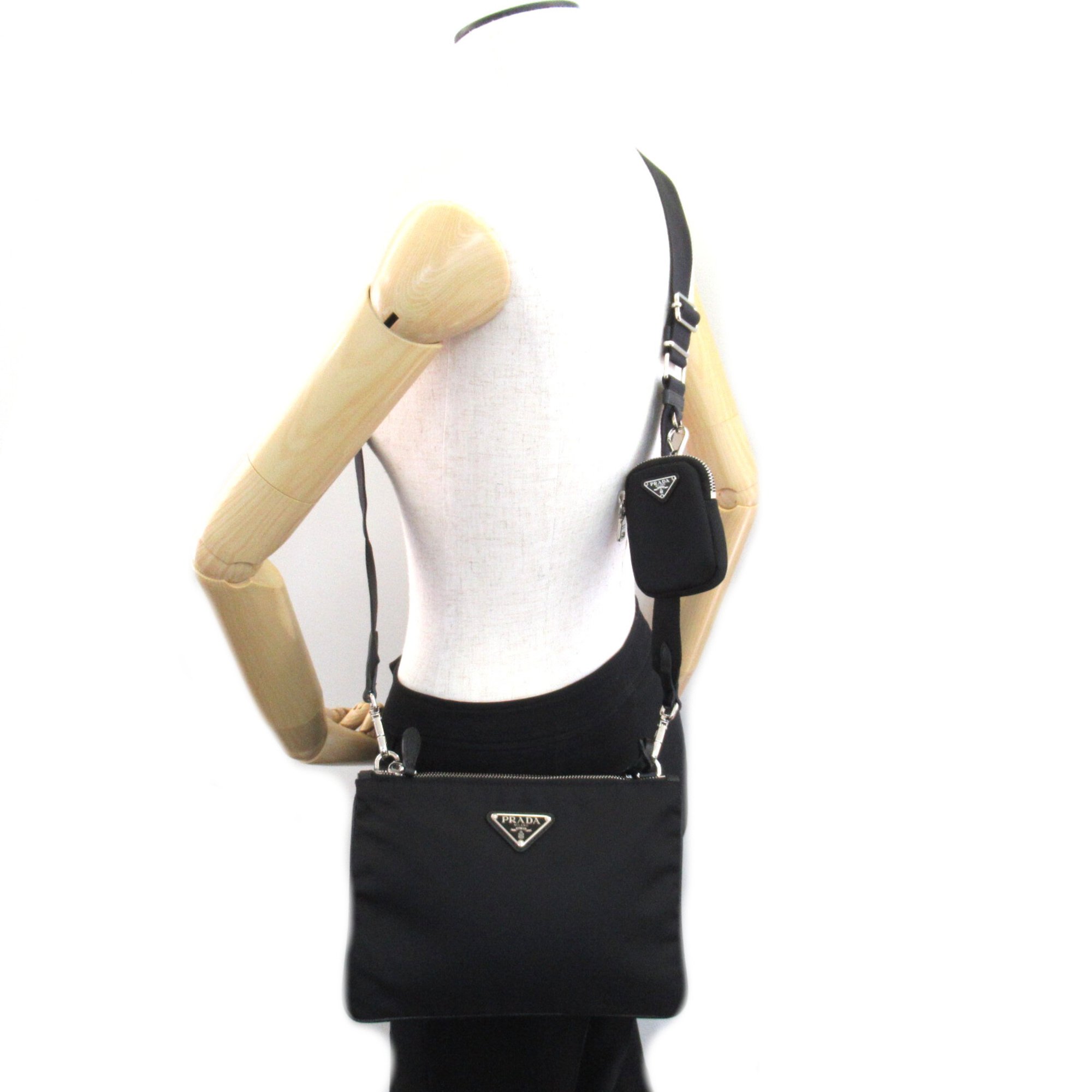 PRADA Shoulder Bag Black Nylon