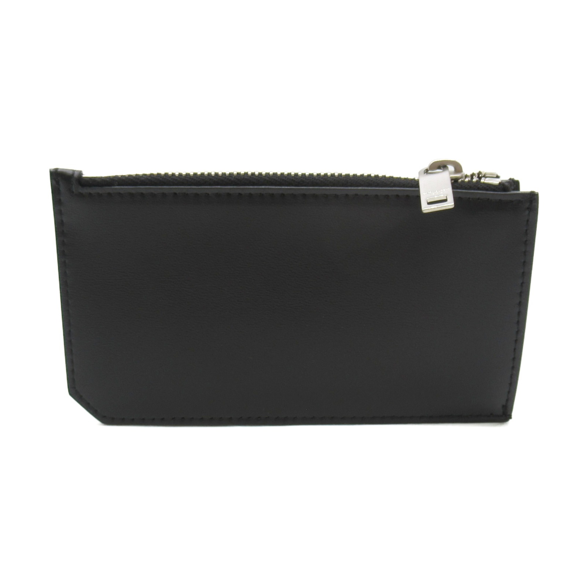 SAINT LAURENT Card Case Black Calfskin (cowhide) 6298991JB0E1000