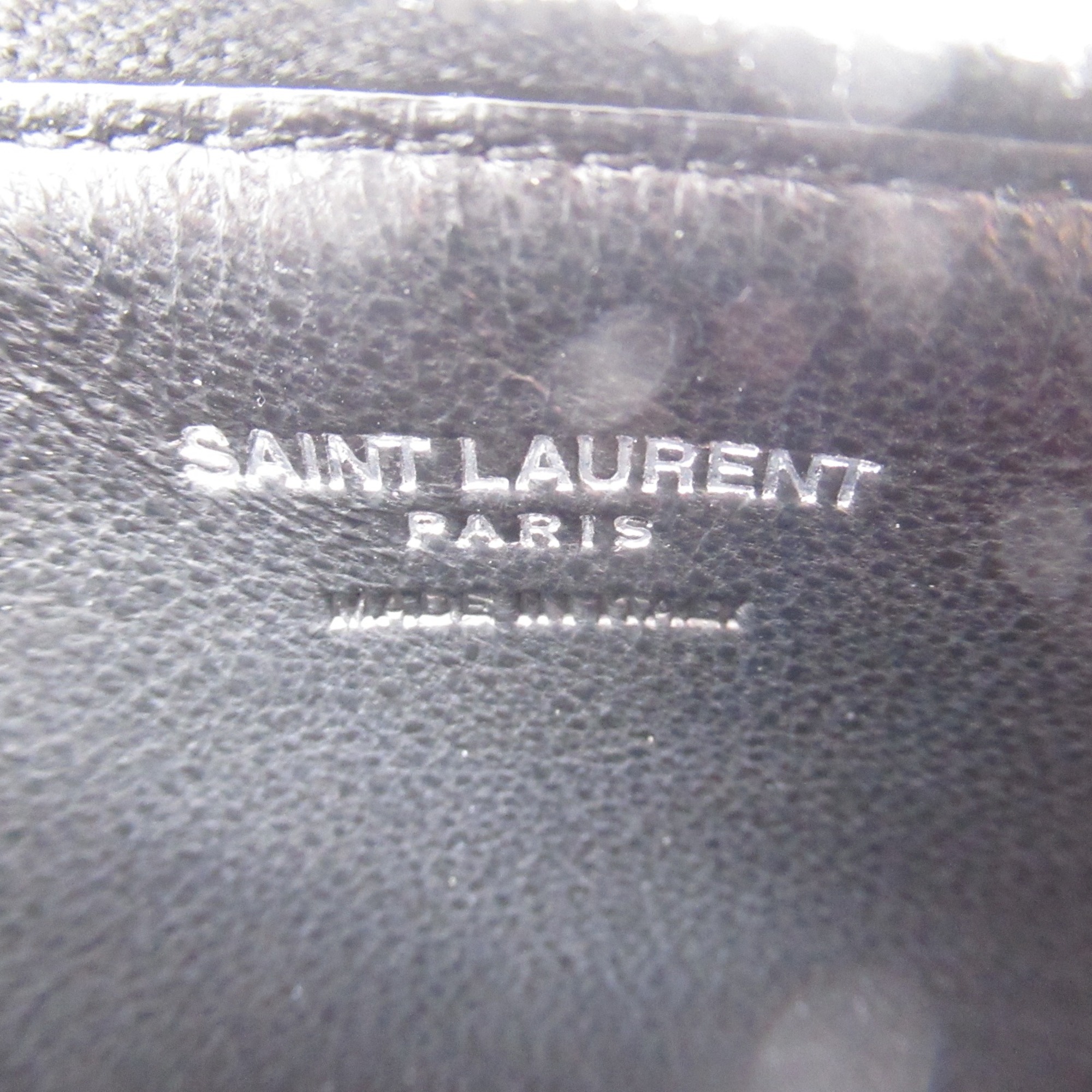 SAINT LAURENT Card Case Black Calfskin (cowhide) 6298991JB0E1000