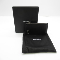 SAINT LAURENT Card Case Black Calfskin (cowhide) 6298991JB0E1000