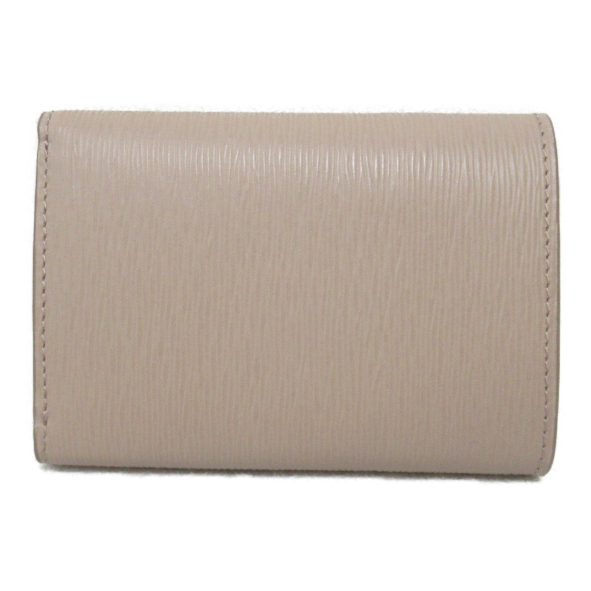 PRADA Tri-fold wallet Beige Pink Beige Safiano leather