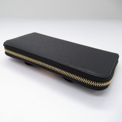 PRADA Round long wallet Black Safiano leather 1ML506