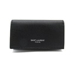 SAINT LAURENT 4 hooks key holder Black leather 685557BTY0N1000