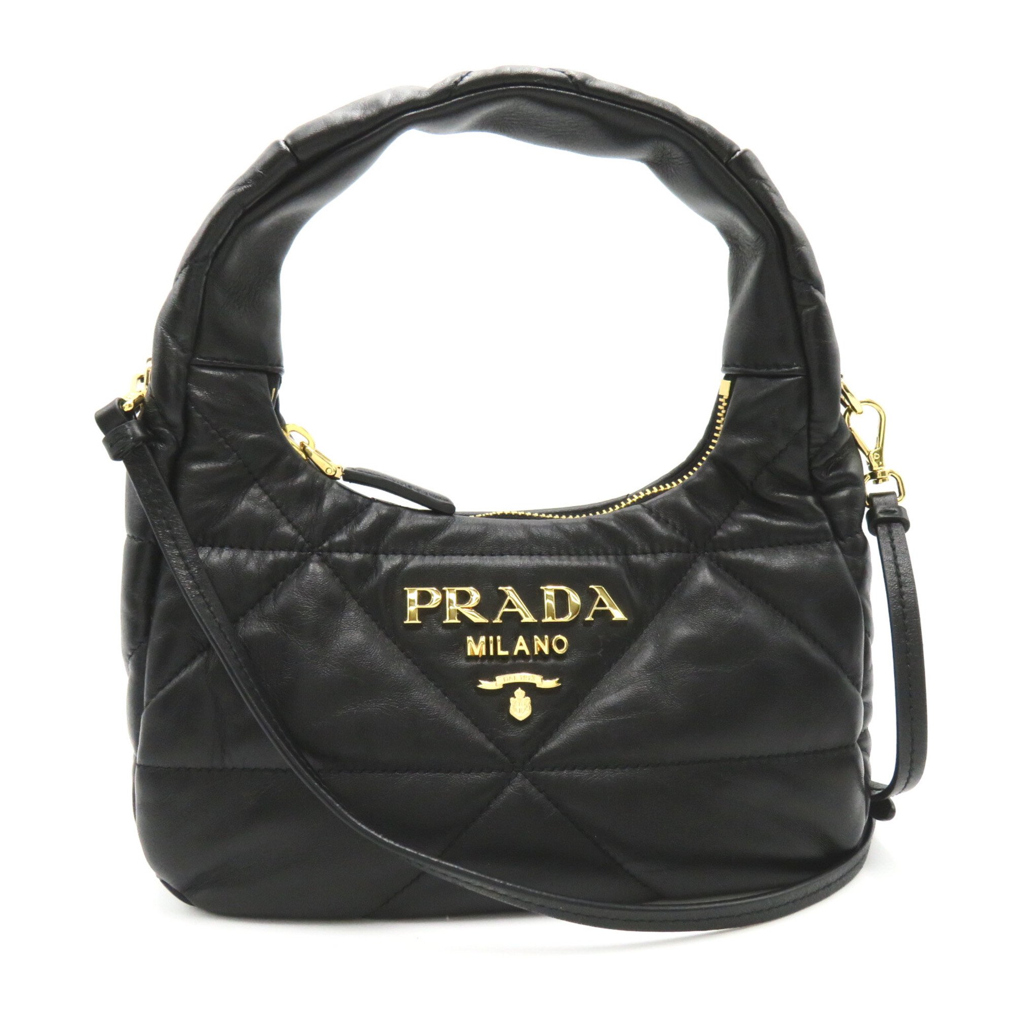 PRADA Shoulder Bag Black NERO leather 1BA3842DF0F0002