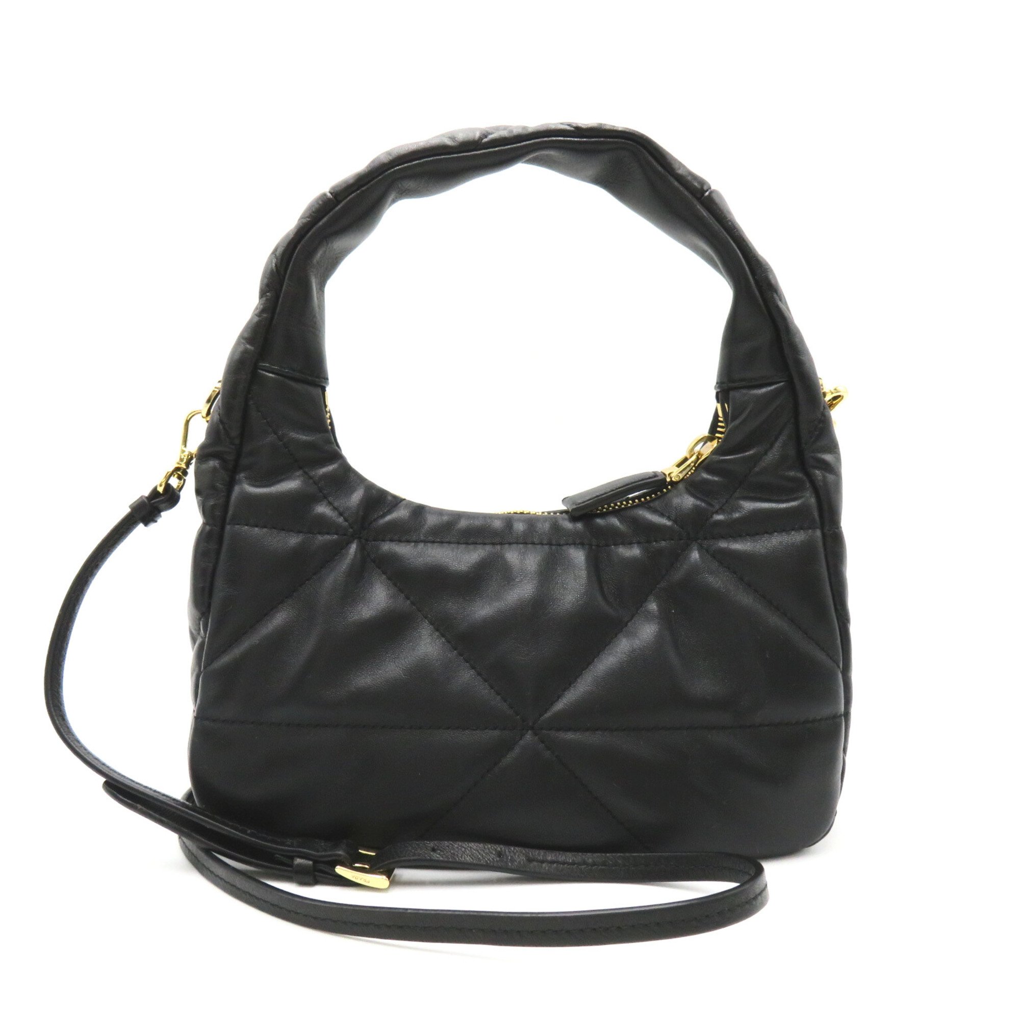 PRADA Shoulder Bag Black NERO leather 1BA3842DF0F0002