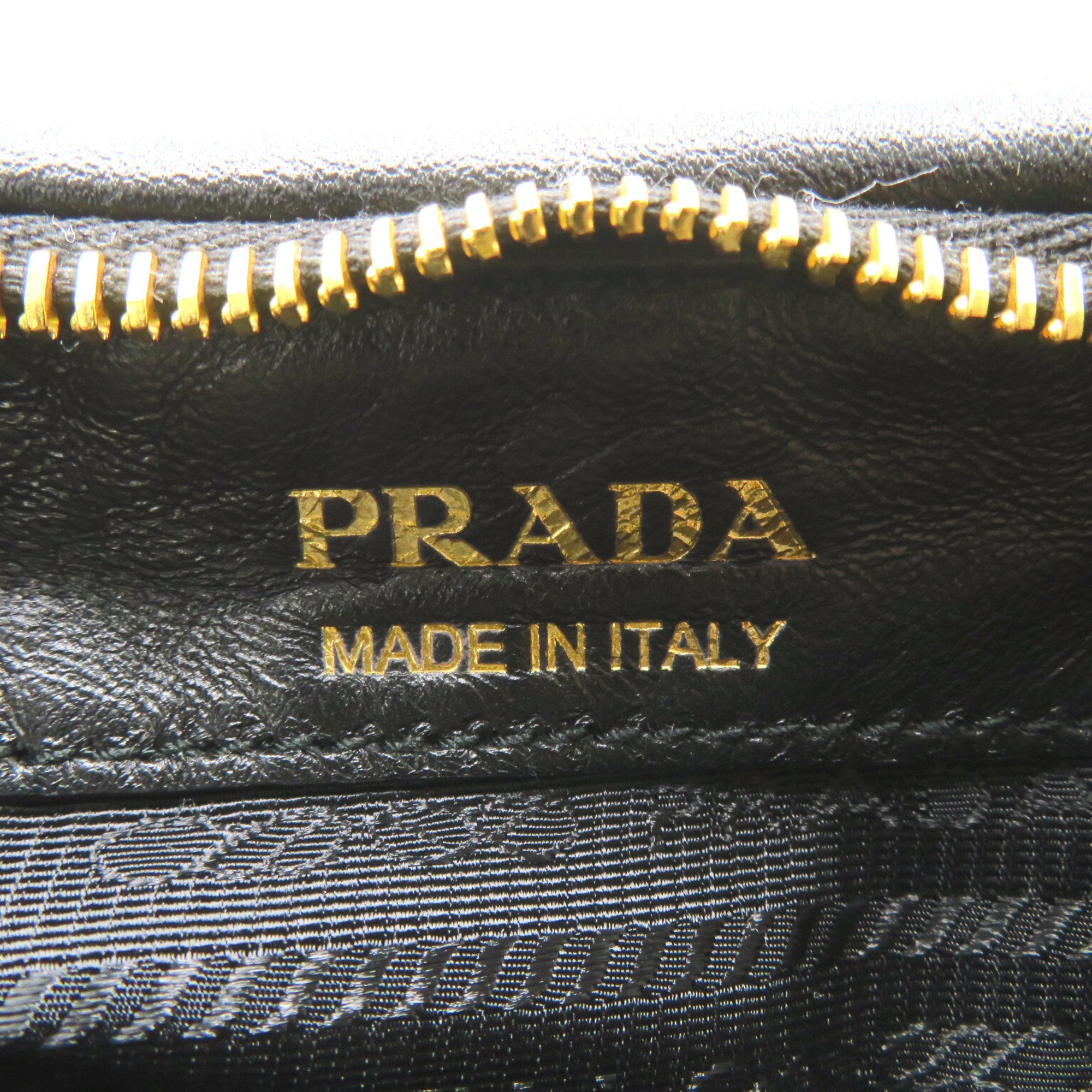 PRADA Shoulder Bag Black NERO leather 1BA3842DF0F0002