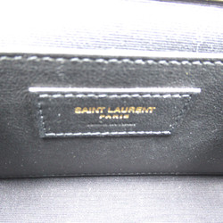 SAINT LAURENT Cassandra ChainShoulder Black Beige leather enamel 753883AAB9T9299