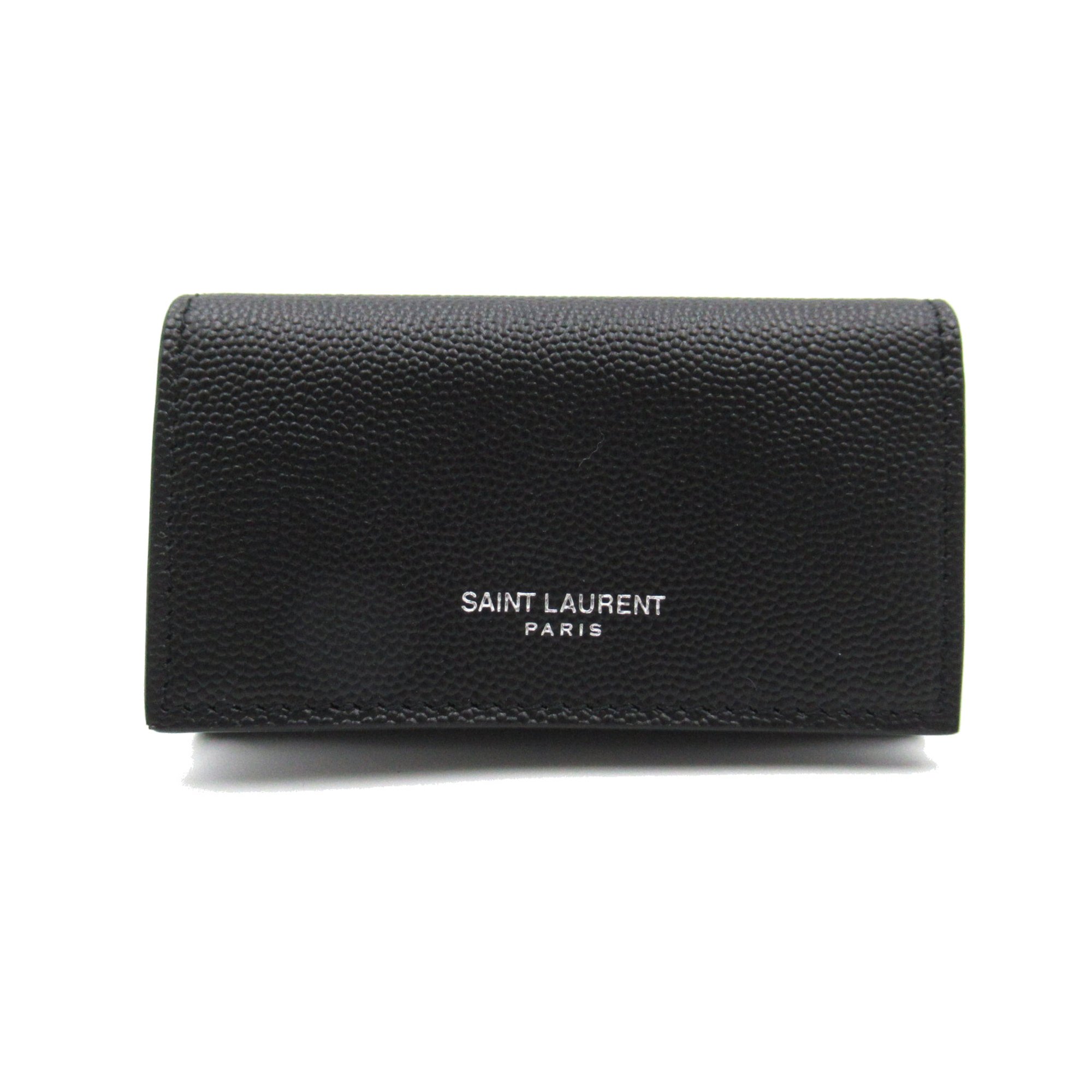 SAINT LAURENT 4 hooks key holder Black leather 685557BTY0N1000